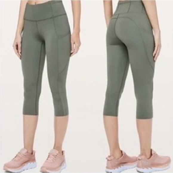 Lululemon Green Fast & Free Leggings Size 6 - Picture 1 of 6